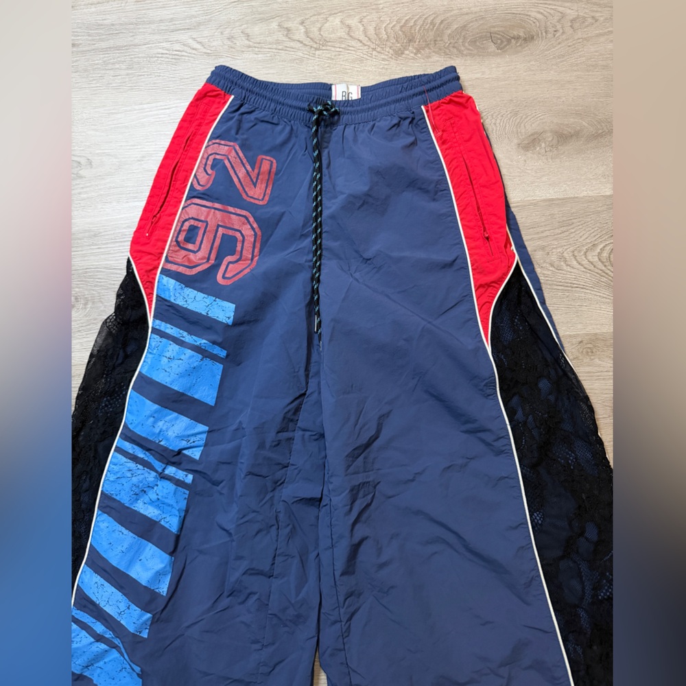 BDG Blue and Red Women’s Track Pant Elastic Waist - Picture 3 of 9